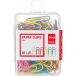Deli Colored Paper Clips 100 Per Pack Assorted Colors 29mm