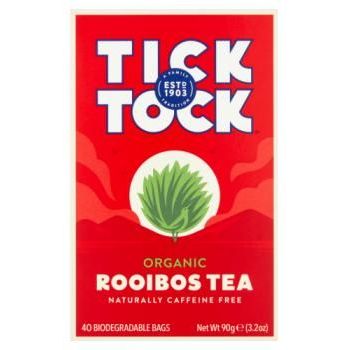 Tick Tock Tea - Rooibos Tea, Original Redbush Tea (40 teabags)