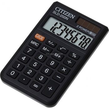 Citizen 8 Digit Dual Power Calculator Black
