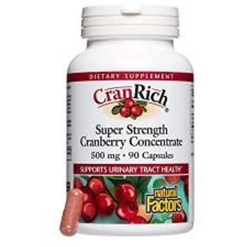 CranRich by Natural Factors, Super Strength 500mg, 90caps