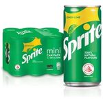 Sprite Mini Carbonated Drink 6pcs 180ml