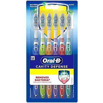 Oral-B Bacteria Fighter Cavity Defense Toothbrush 6pcs
