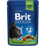 Brit Premium Cat Pouches For Sterilized Cats 100g