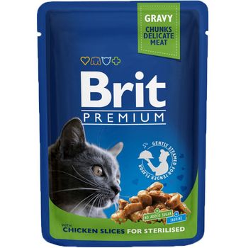 Brit Premium Cat Pouches For Sterilized Cats 100g