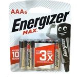 Energizer Alkaline Battery Max AAA Pack Of 6