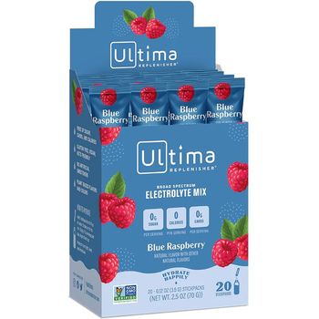 Ultima Replenisher - Electrolyte Mix, Blue Raspberry Hydration (20 stickpacks)