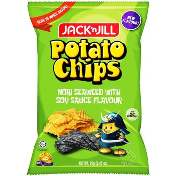 Jack 'n Jill Potato Chips Nori Seaweed With Soy Sauce 70g
