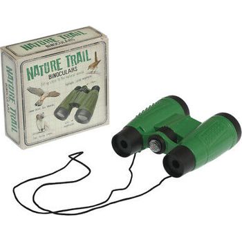 Rex London Green Plastic Nature Trail Binoculars With A Compass In Gift Box