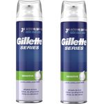 Gillette Series Sensitive Shaving Foam 2pcs 250ml