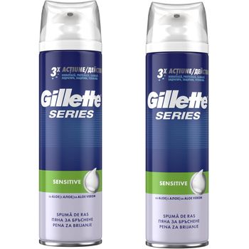 Gillette Series Sensitive Shaving Foam 2pcs 250ml