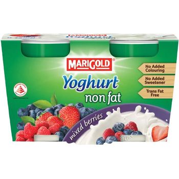 Marigold Non Fat Yoghurt Mixed Berries 2x140g