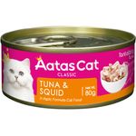 Aatas Cat Canned Food Tantalizing Tuna And Squid In Aspic 80g