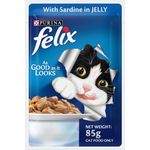 Purina Felix Sardine with Jelly Adult Cat Wet Food 85g