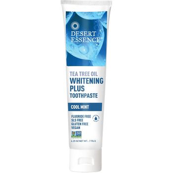 Desert Essence Organic Tea Tree Oil Whitening Plus Toothpaste Cool Mint 176g