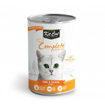 Kit Cat Complete Cuisine Tuna And Salmon In Broth 150g