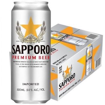 Sapporo Beer Can 24 x 500ml