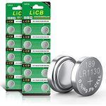 LiCB 20 Pack LR1130 AG10 1.5V Long Life Alkaline Button Cell Batteries