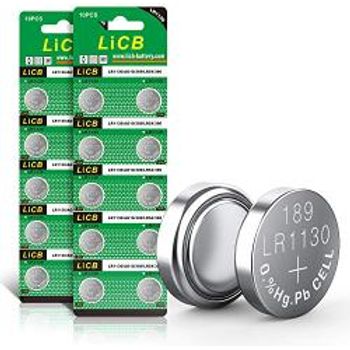 LiCB 20 Pack LR1130 AG10 1.5V Long Life Alkaline Button Cell Batteries