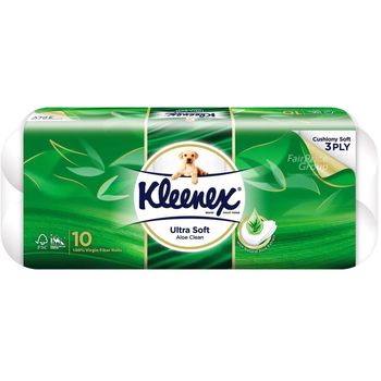 Kleenex Ultra Soft Toilet Tissue Rolls Aloe Clean