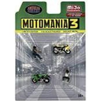 American Diorama Figure Set Moto Mania 3 Diecast Car