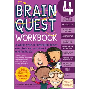 Workman Publishing Brain Quest Workbook Grade 4