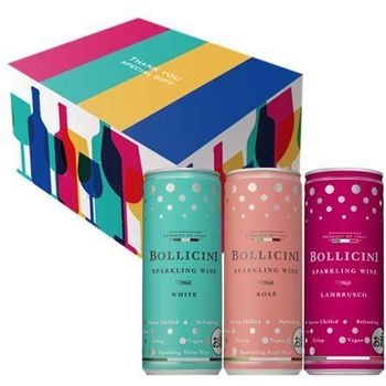 Bollicini 3 Types Drinking Comparison Canned Wine Gift Box 1 Box Set 9 x 250ml