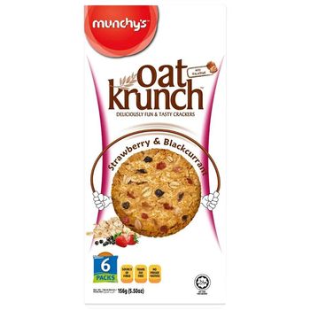 Munchy's Oat Krunch Strawberry And Blackcurrant 156g