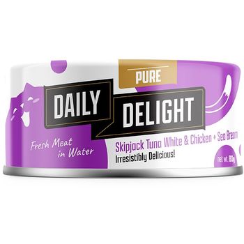 Daily Delight Pure Tuna with Sea Beam Cat Wet Food 80g (24 cans) - TNR Project