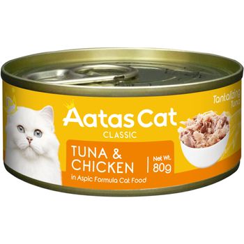 Aatas Cat Canned Food Tantalizing Tuna And Chicken In Aspic 80g