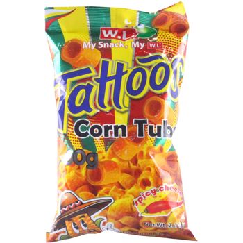 Tattoos Corn Tube Spicy Cheese 60g