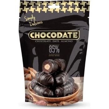 Chocodate 85 Extra Dark Chocolate With Whole Almond 100g