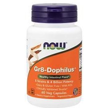 Now (Foods) - Intestinal Flora, Gr8-Dophilus (60 veggie capsules) | Exp: 02/2026