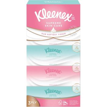 Kleenex Supreme Skin Care Facial Tissue Silky Smooth