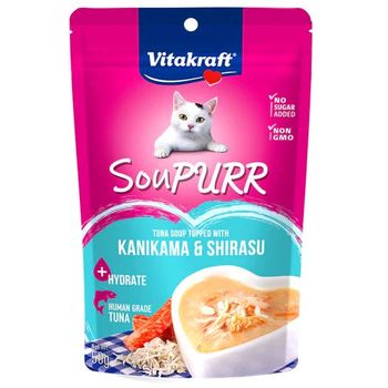 Vitakraft Cat Soupurr Tuna Soup Topped with Kanikama And Shirasu 50g