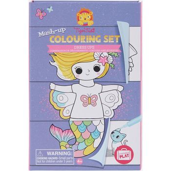 Tiger Tribe Dress Ups Mashup Colouring Set