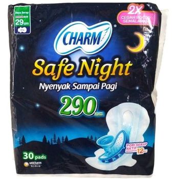 Charm Pembalut Charm Safe Night Wing 29cm 30pcs
