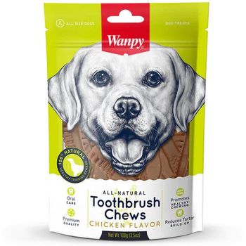 Wanpy Dog All Natural Toothbrush Chews Chicken Flavor 100g