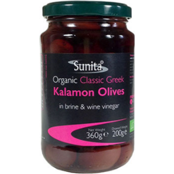 Sunita Organic Kalamon Olives 360g
