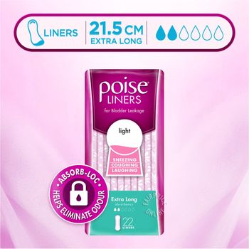 Poise Liners For Bladder Leakage Extra Long 215cm
