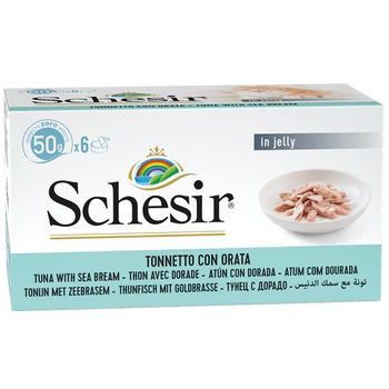Schesir Cans Of Tuna With Sea Bream Wet Food For Cats 50g