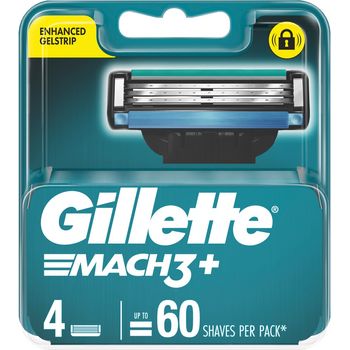 Gillette Mach3 Mens Razor Blades Pack Of 4