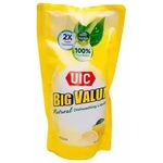 UIC Natural Dish Washing Liquid Refill Zesty Lemon 600ml