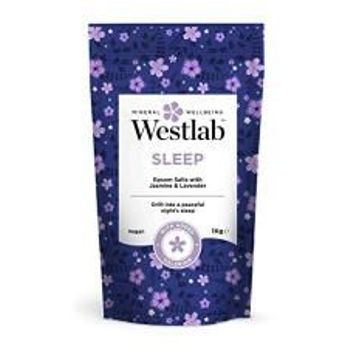 Westlab Sleep Epsom Dead Sea Salts with Lavender & Jasmine 1kg