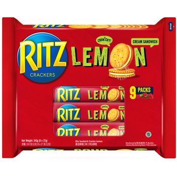 Ritz Sandwich Biscuits Multipack - Lemon Cream 243g