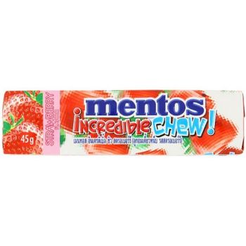Mentos Incredible Chew Strawberry Flavour 45g
