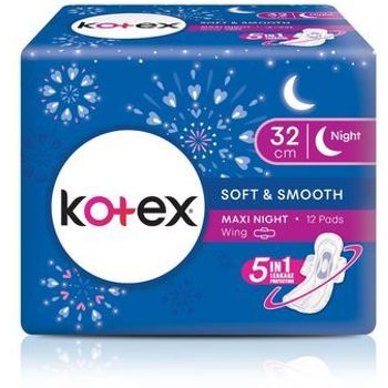 Kotex Soft & Smooth Maxi Night Wing 32cm 12pcs