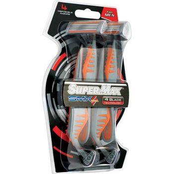 Super Max Quad Blade Men's Razor Blade 4 Pack