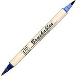 Kuretake Zig Memory System Dual Brush Tip Marker Brushables No.35 Navy ms-7700-035