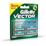 Gillette Vector Plus Manual Shaving Razor Blades Cartridge 4pcs