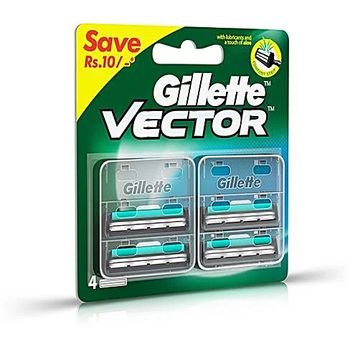 Gillette Vector Plus Manual Shaving Razor Blades Cartridge 4pcs